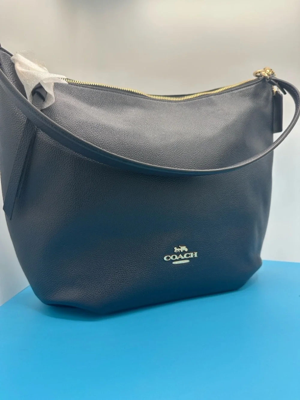 NEW! COACH Skylar Pebbled Leather Hobo Bag in Midnight. New with tags.